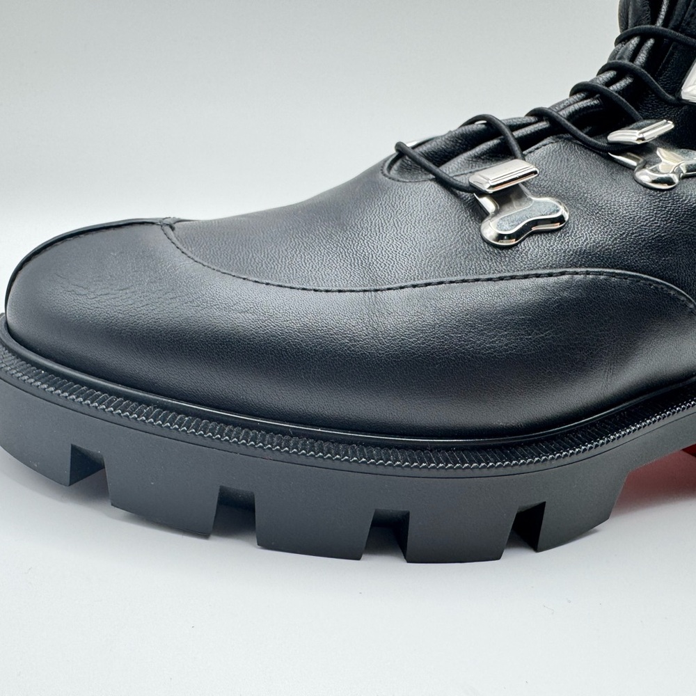 Christian Louboutin Our Georges Calf Flat Ankle Combat Moto Biker Boots Sz 36 - Picture 4 of 9